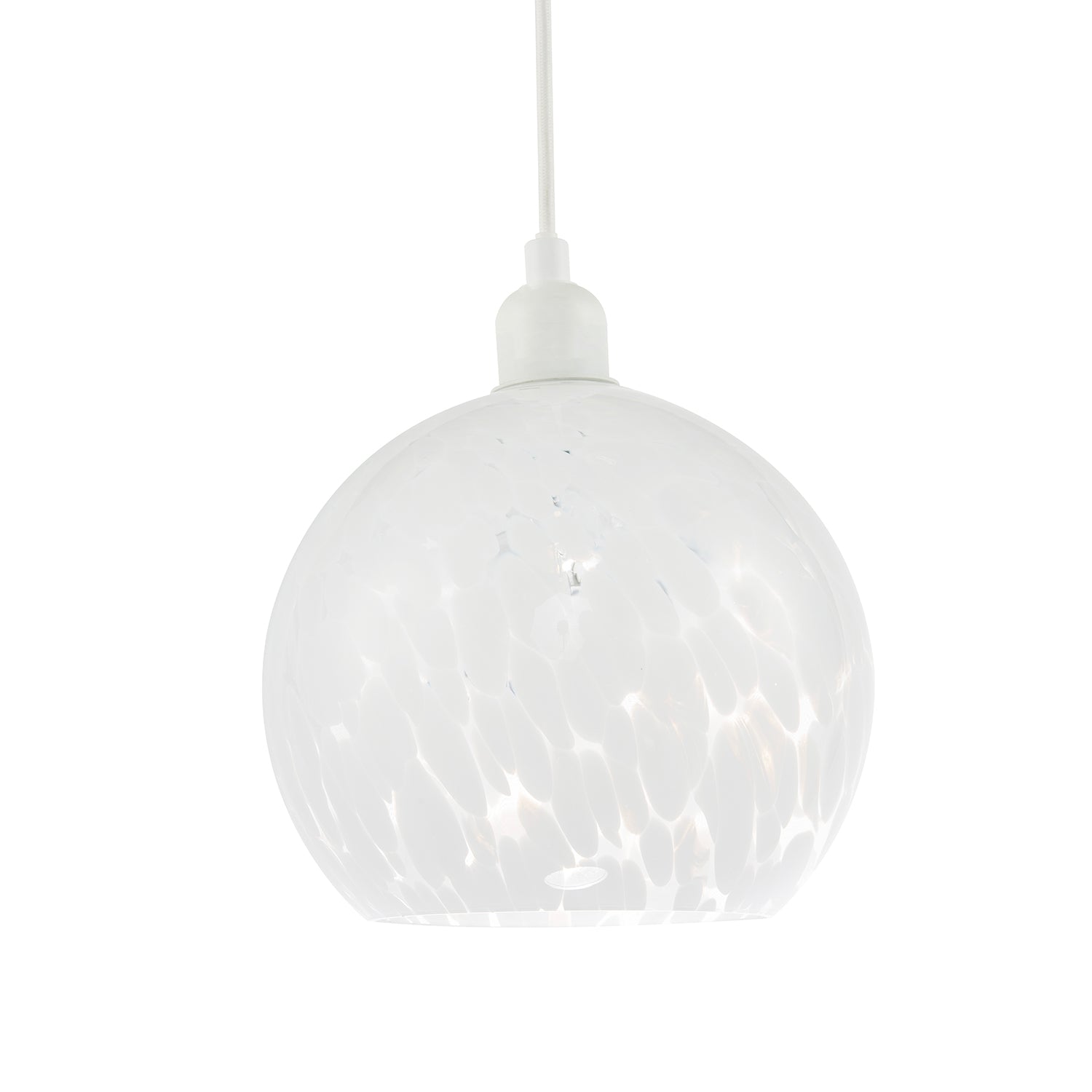 Modern Opal White Snowflake 20cm Glass Pendant Ceiling Lamp Shade Image 2