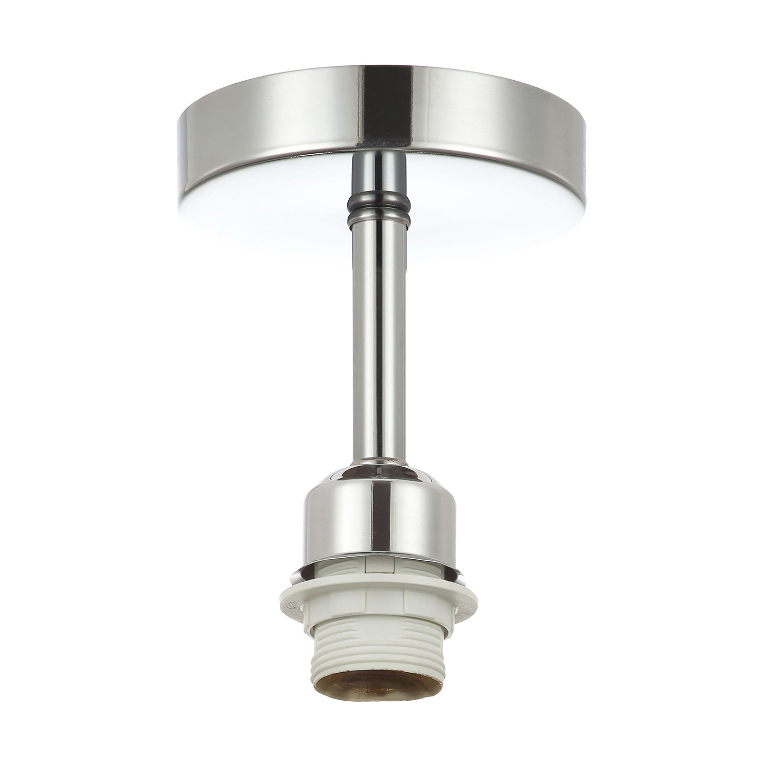 Polished Chrome Plated Ceiling Light Fitting for Industrial Style Light Bulbs Image 1