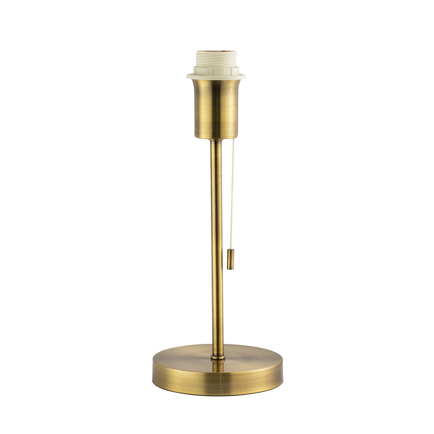 Traditional and Classic Table Lamp Base in Antique Brass with Pull Cord Switch Image 1