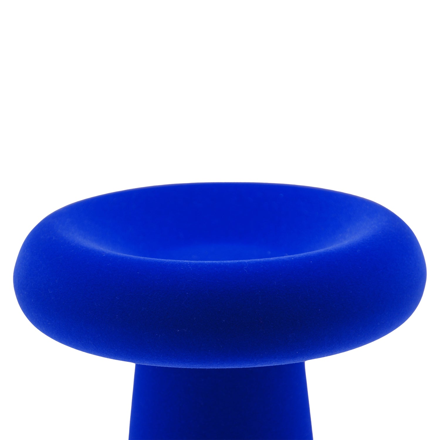 Designer Soft Blue Felt Rechargeable Lamp with Donut Shade 3-Way Touch Dimmable Image 3