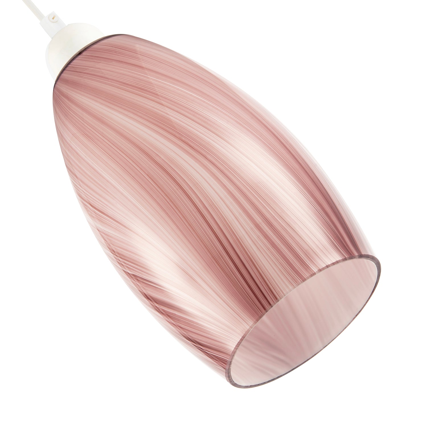 Modern Reddish Brown Marble Stripe Effect Glass Pendant Light Shade Image 4