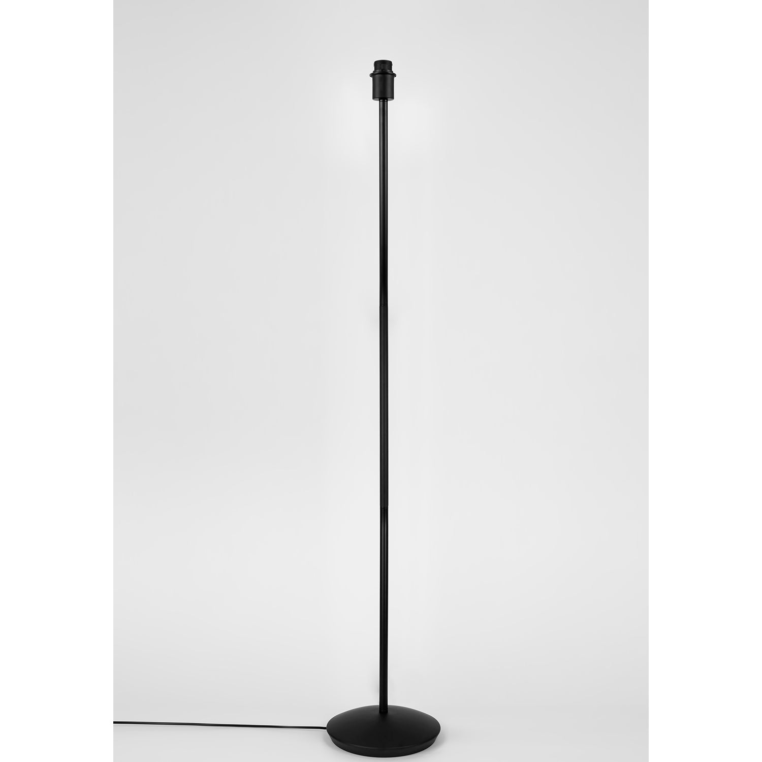 Contemporary and Sleek Matt Black Metal Floor Lamp Base with Inline Switch Image 2