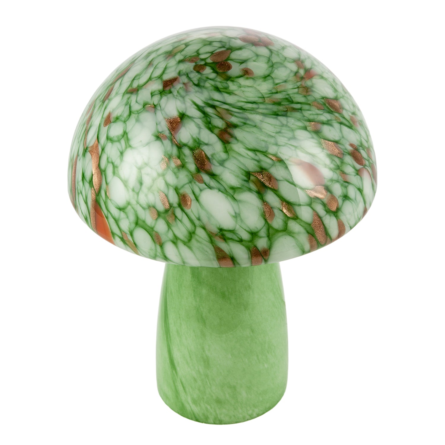 Retro Italian Designed Green Glass Mushroom Lamp with Copper Flecks Image 3