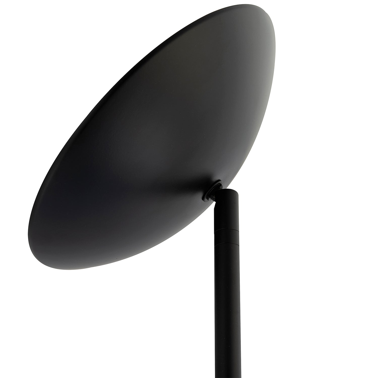 Designer LED Uplighter Metal Floor Lamp in Matte Black with Memory Dimmer Button Image 5