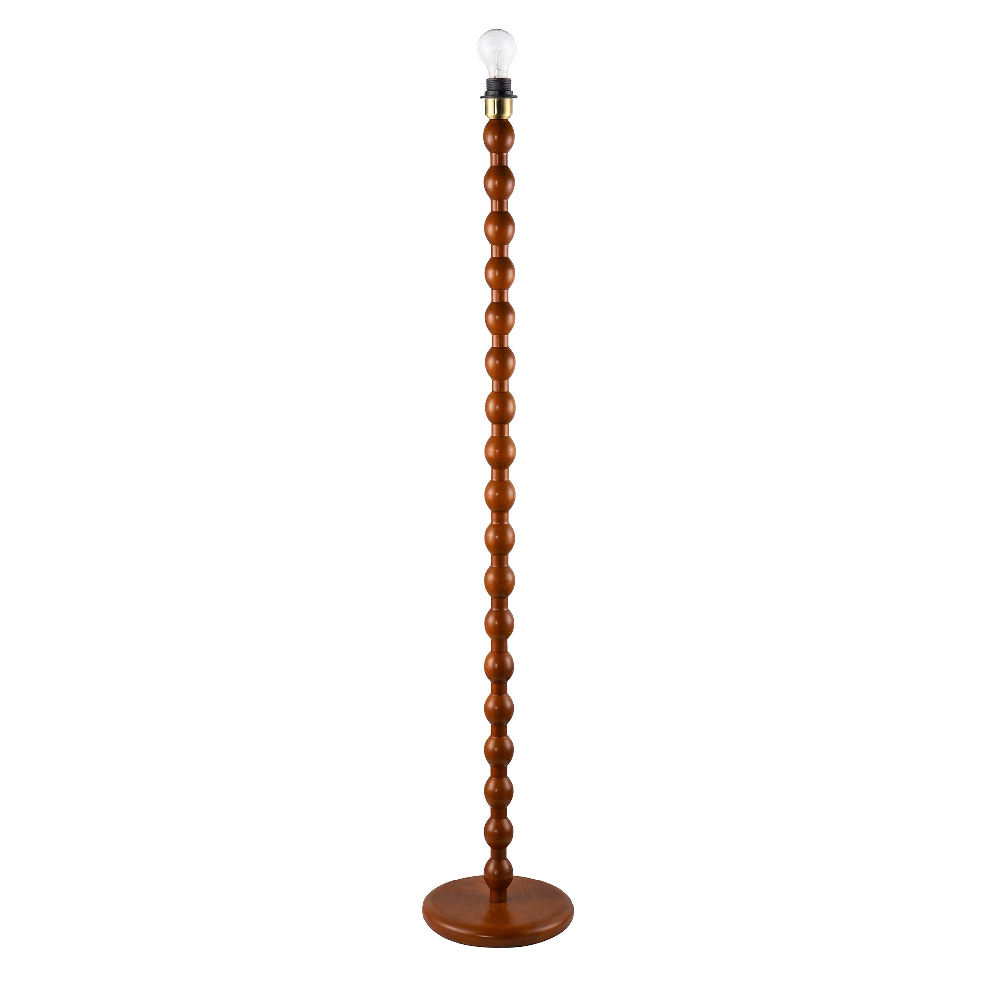 Classic Mahogany Wooden Classic Floor Light Base with Ball Pole Design Image 4