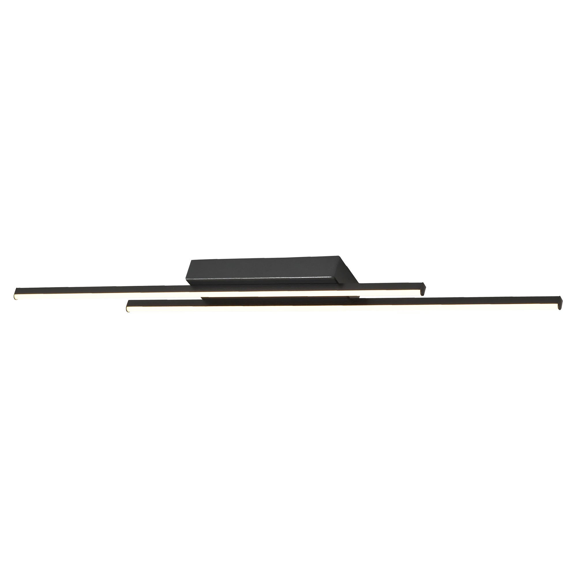 Designer Brushed Black Metal Kitchen LED 89cm Ceiling Light Fitting Image 2
