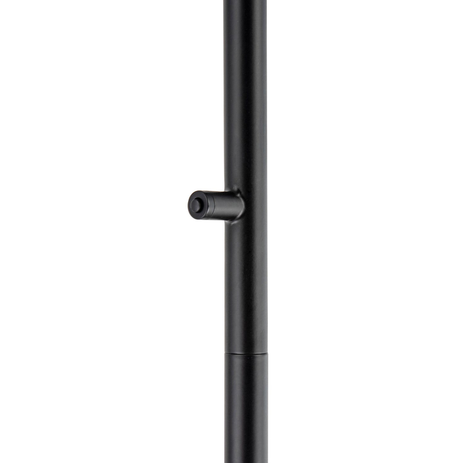 Modern LED Halo Ring Floor Lamp in Matte Black with CCT Dimmer Button Image 8