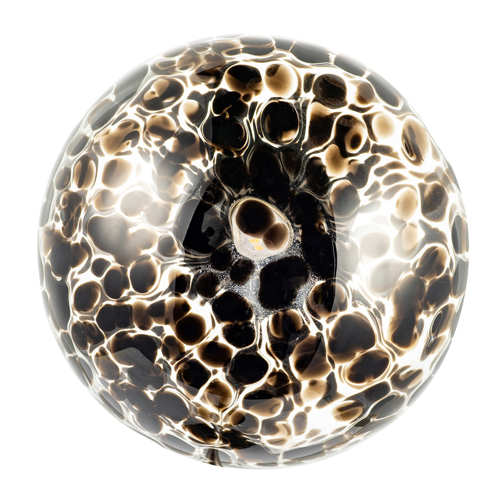 Stylish Pair of Round Black Snowflake Glass Shades for G9 Lamp Holders Image 5