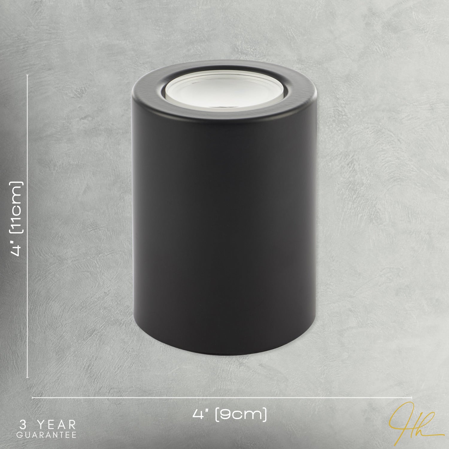 Cylindrical Black LED Uplighter with Minimalist Architectural Design Image 7