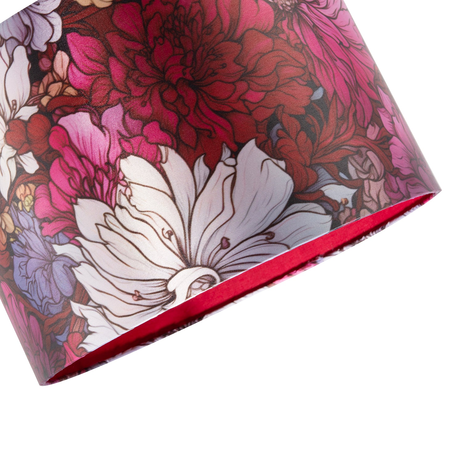 Classic Red Lilac and Pink Chrysanthemum Japanese Style Lamp Shade Image 8