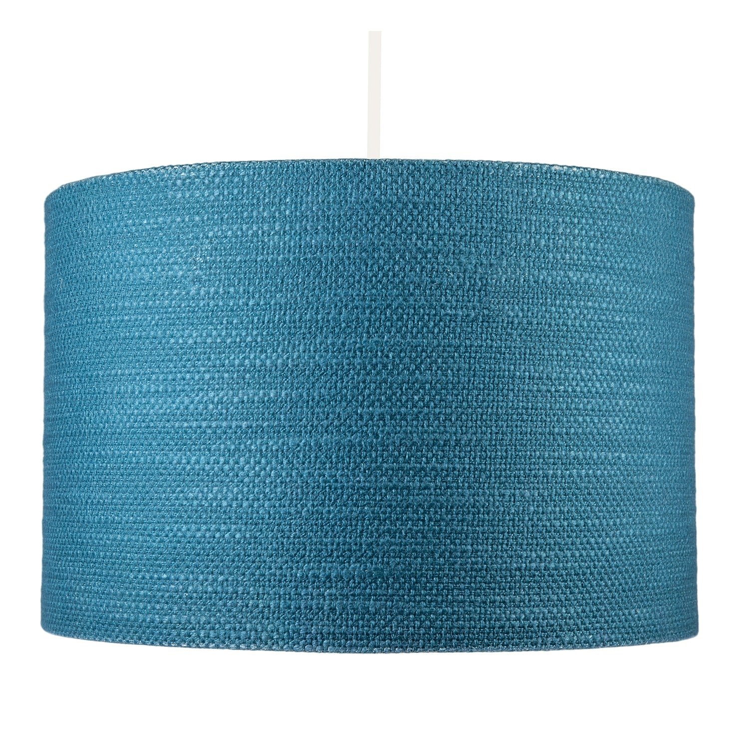 Biscay Bay Teal Textured Linen Pendant Lighting Shade with Diffuser Image 8