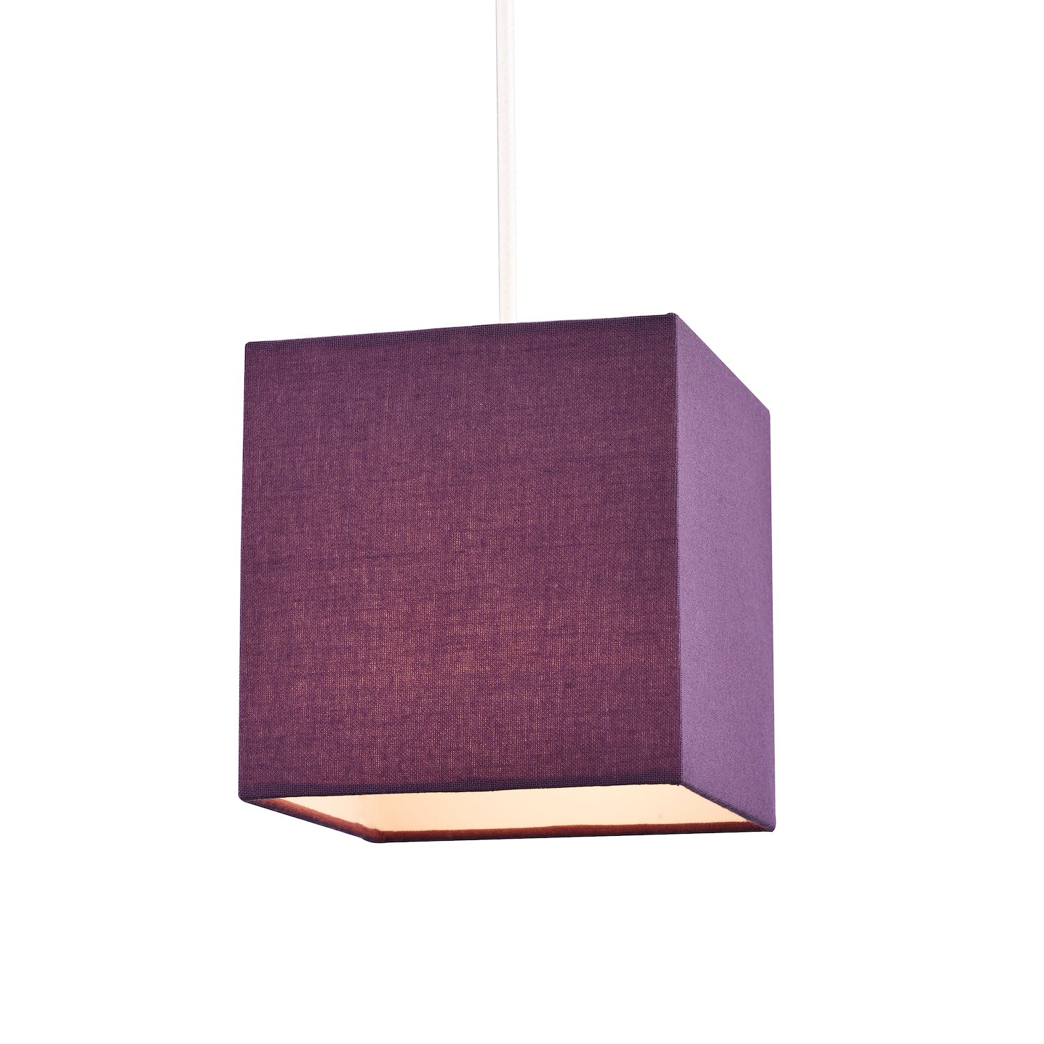 Contemporary and Stylish Vivid Purple Linen Fabric Square 16cm Lamp Shade Image 2