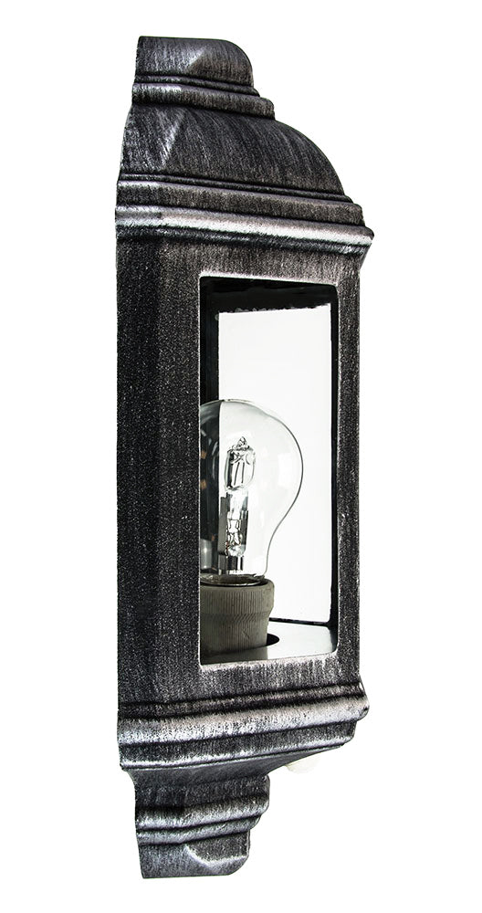 Traditional PIR Sensor Outdoor Wall Light with Black and Silver Die-Cast Frame Image 3