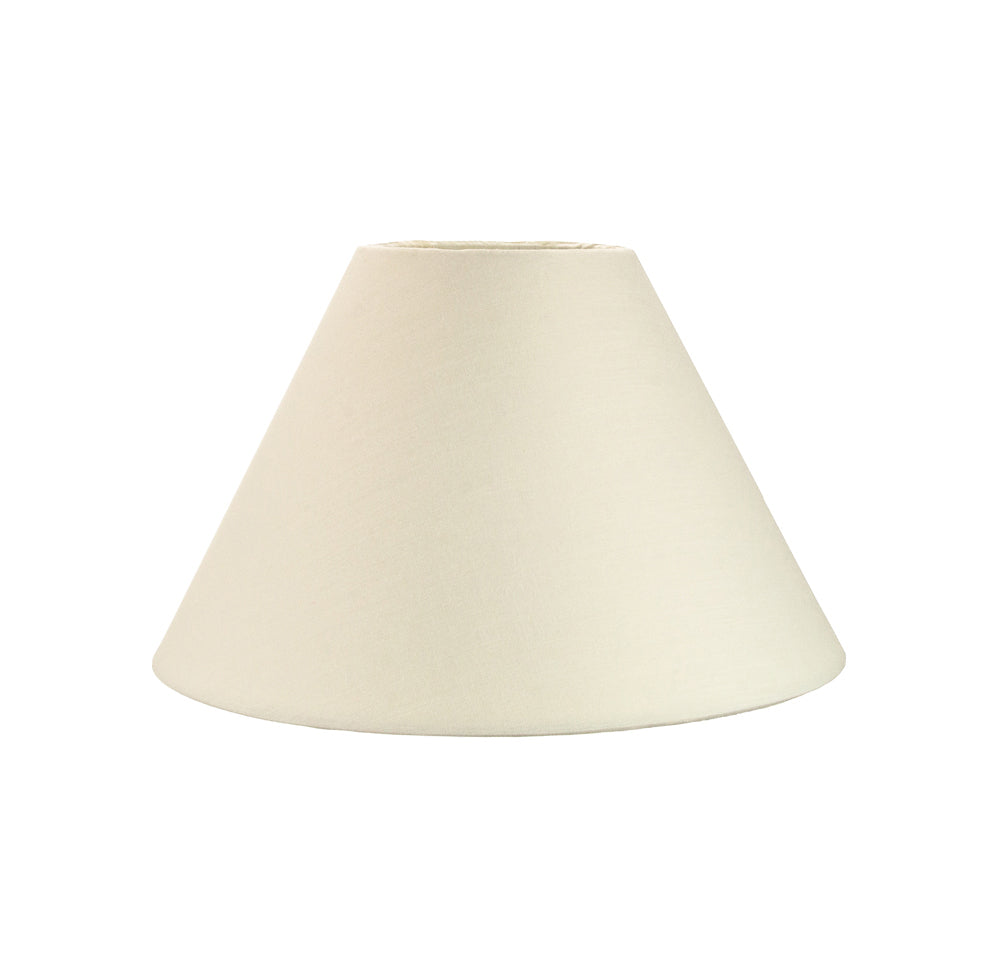 Traditional 8" Cream Cotton Coolie Lampshade Suitable for Table Lamp or Pendant Image 1