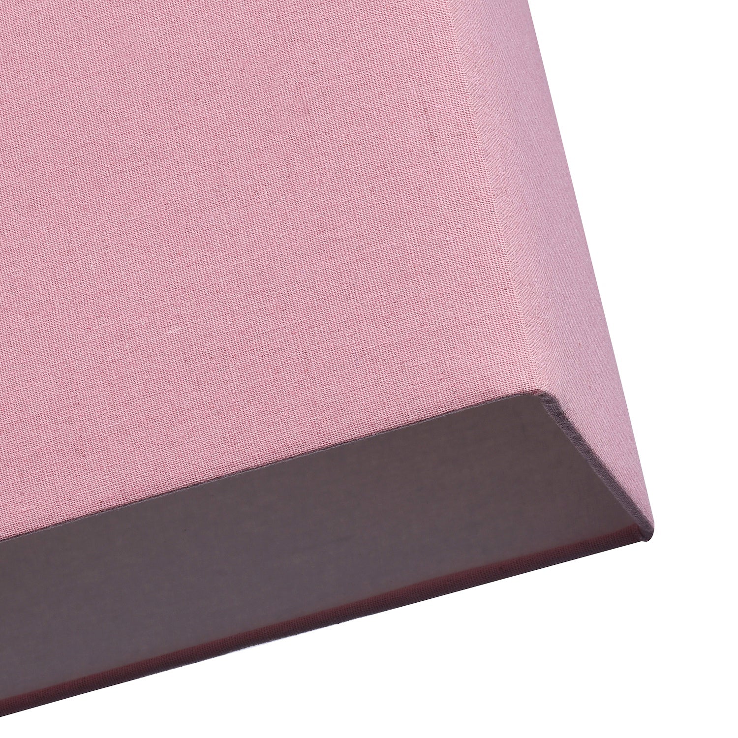 Contemporary and Stylish Soft Blush Pink Linen Fabric Rectangular Lamp Shade Image 3