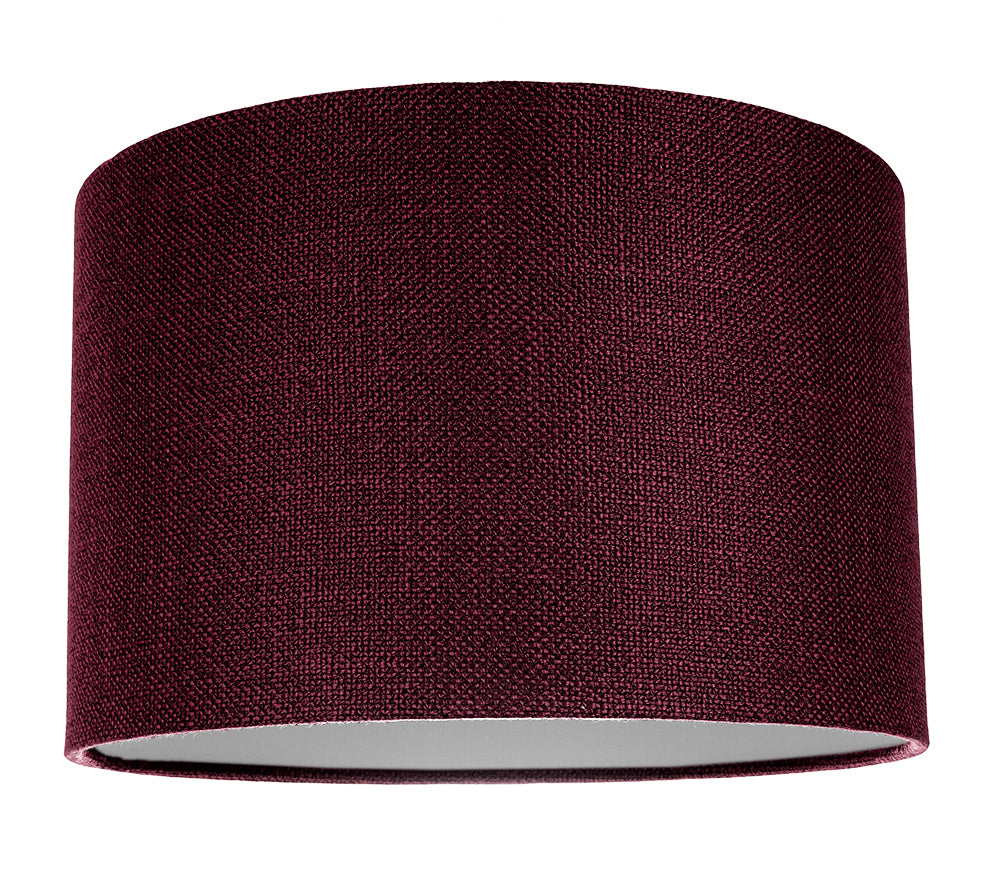 Contemporary and Sleek Purple Plain Linen Fabric Drum Lamp Shade 60w Maximum Image 1