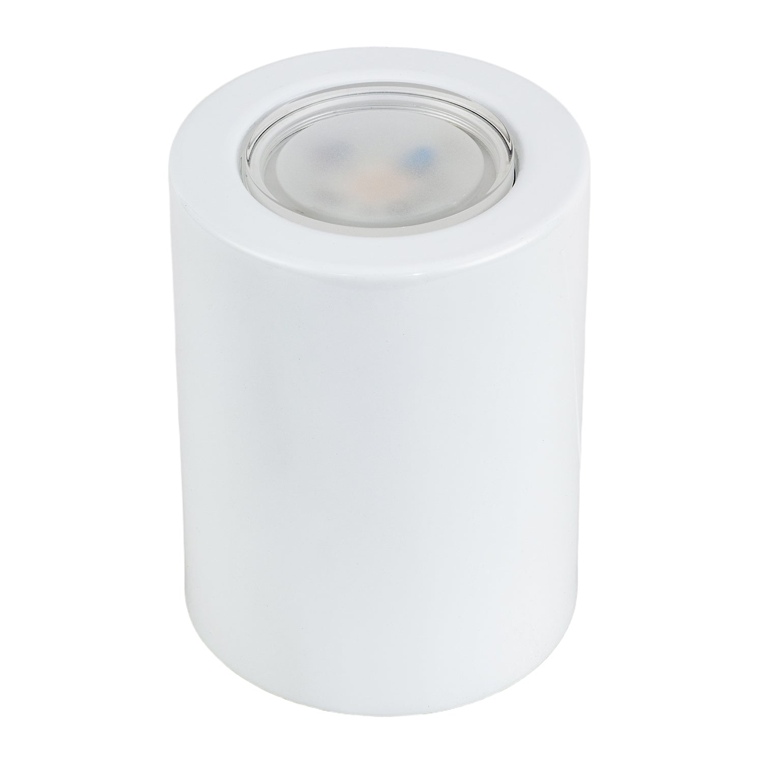 Cylindrical White LED Uplighter with Minimalist Architectural Design Image 3