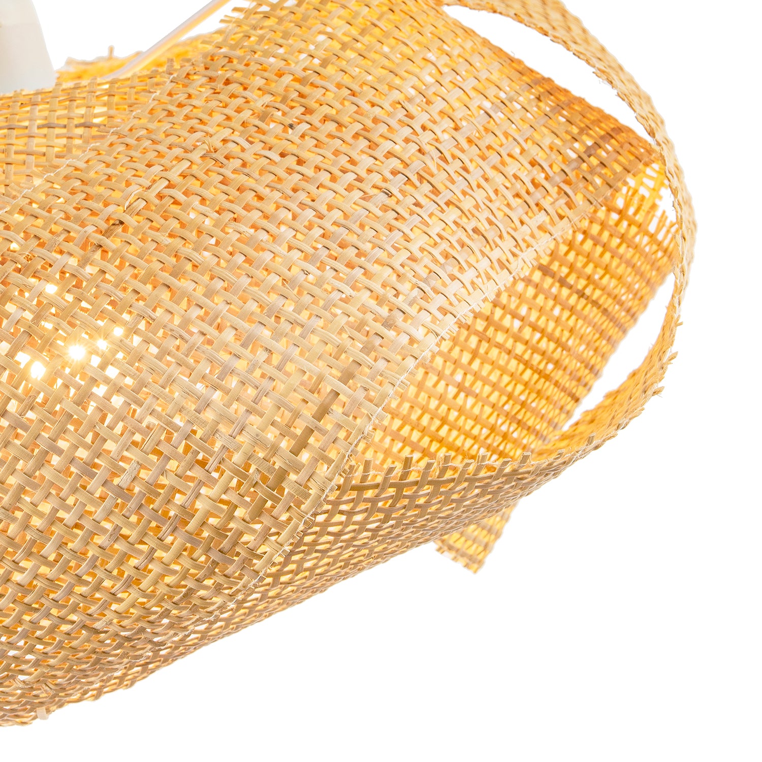 Modern Designer Natural Brown Woven Rattan Pendant Lighting Shade Image 4
