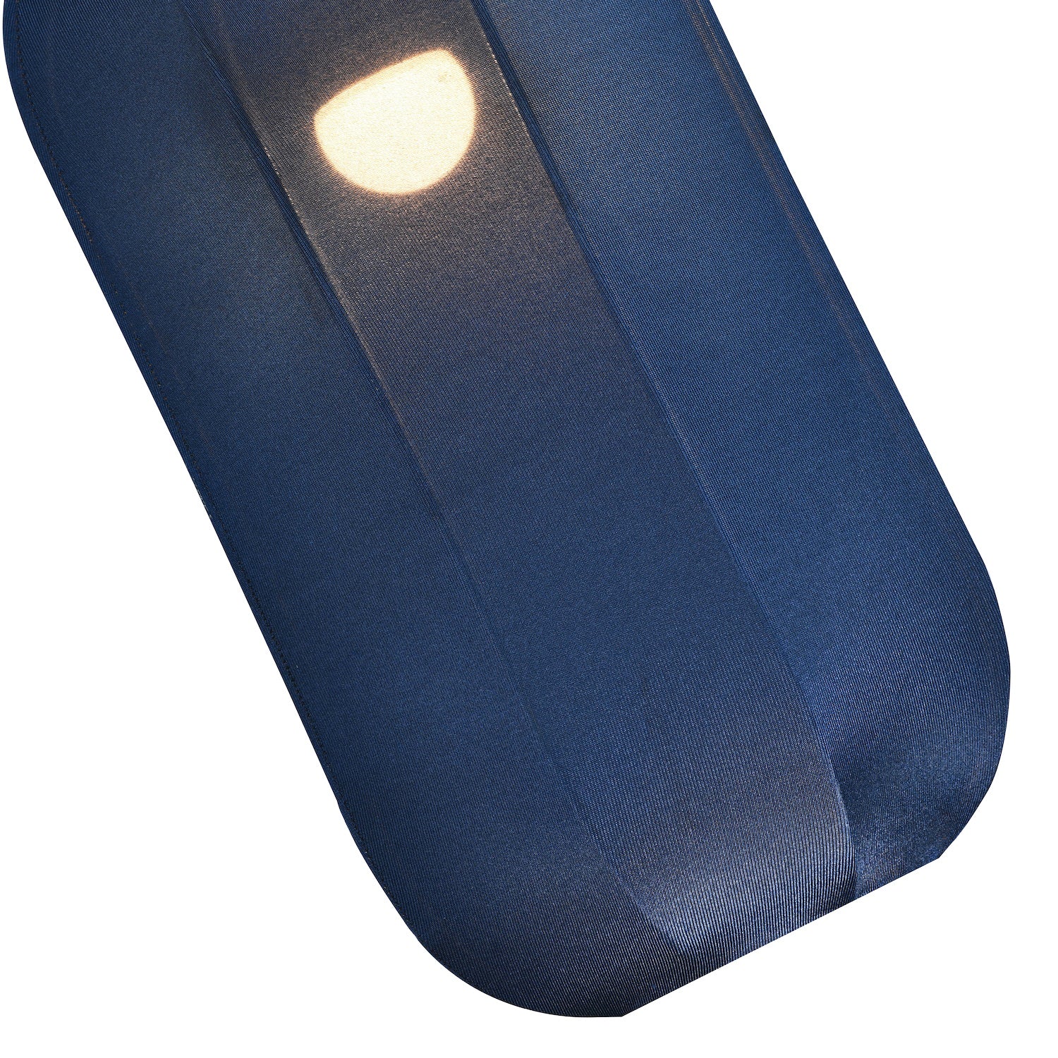 Modern Faux Silk Rectangular Pendant Lamp Shade in Navy Midnight Blue Colour Image 2