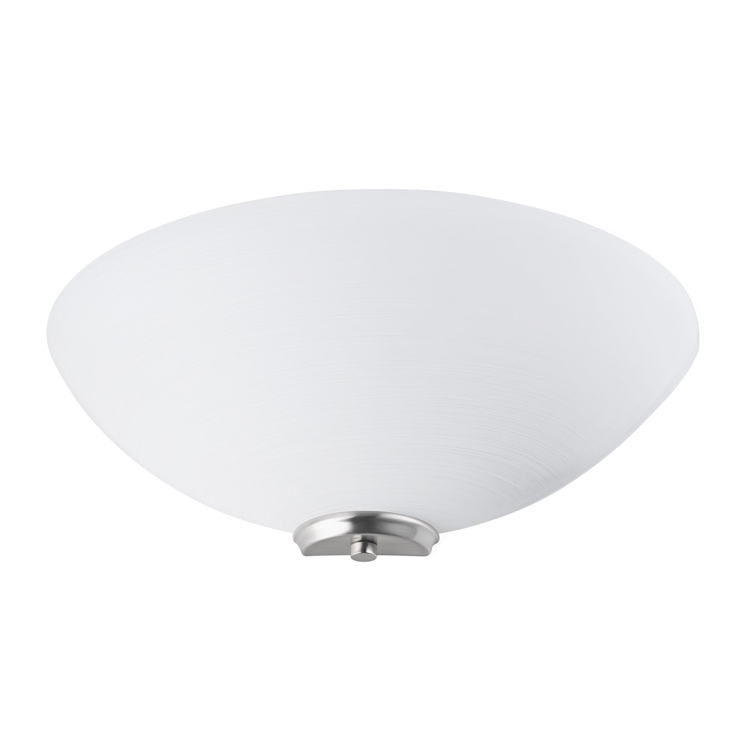 Traditional Satin Nickel Flush Wall Uplighter with Opal Swirl Glass Diffuser Image 1