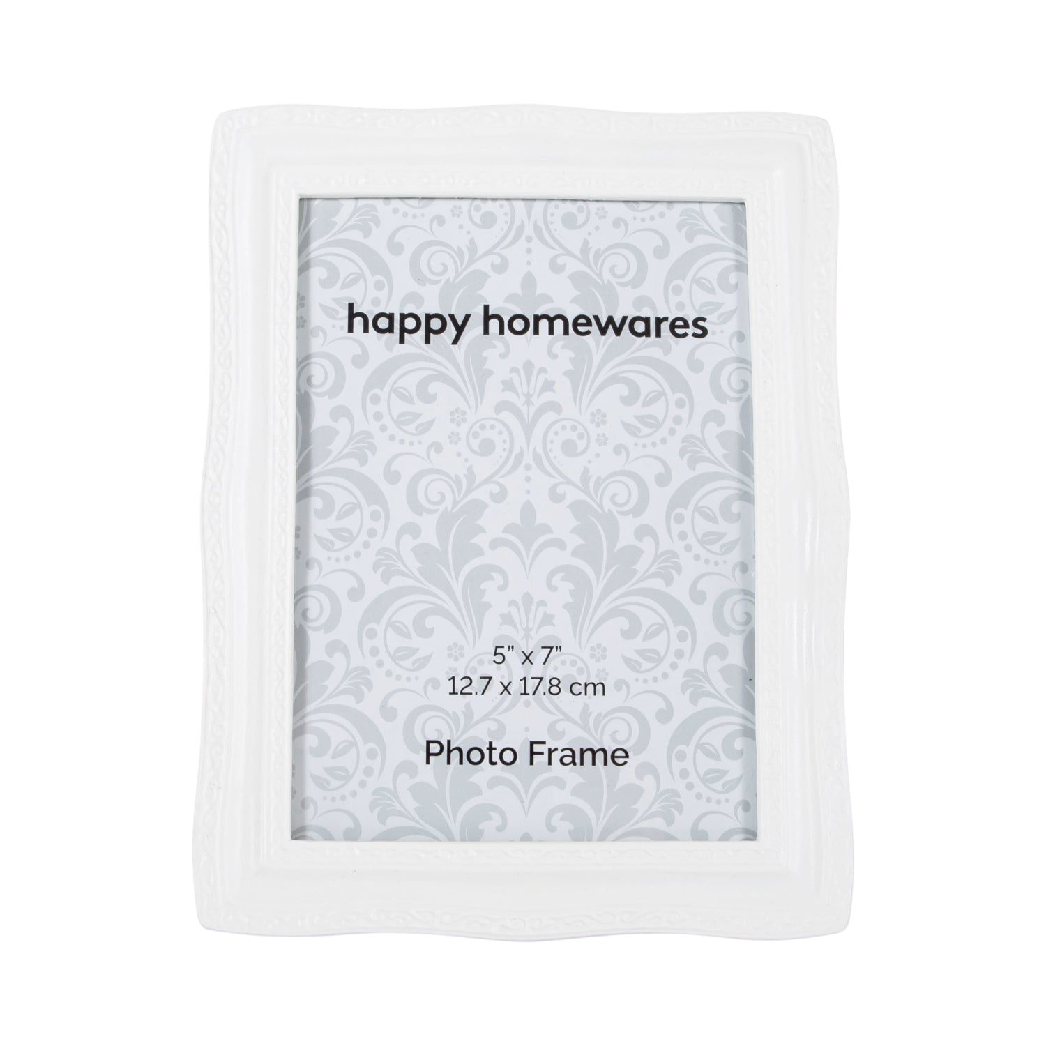 Traditional and Elegant Mat White Resin 5x7 Picture Frame Landscape or Portrait Image 1