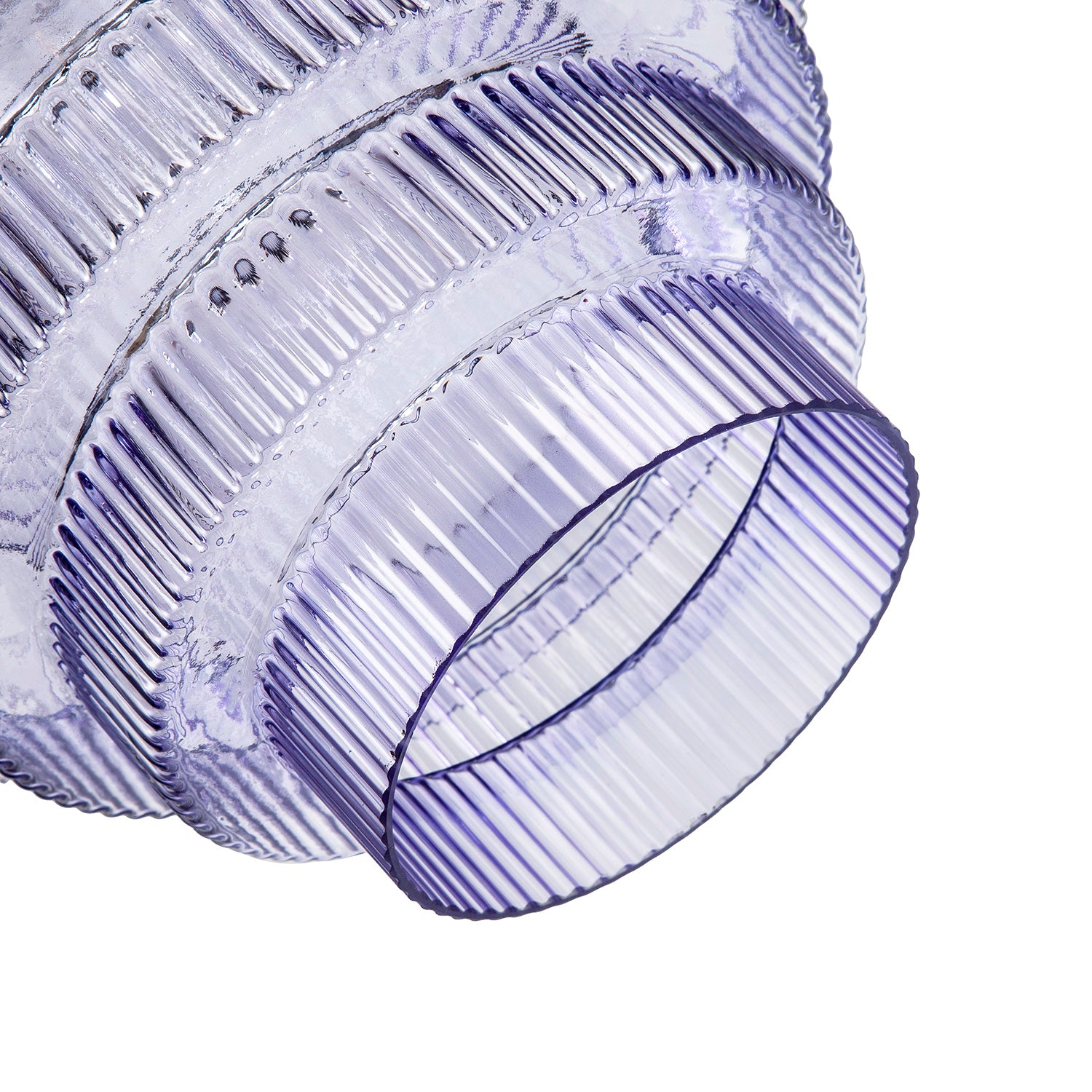Tiered Stepped Design Smoked Lavender Glass Pendant Ceiling Lamp Shade Image 5
