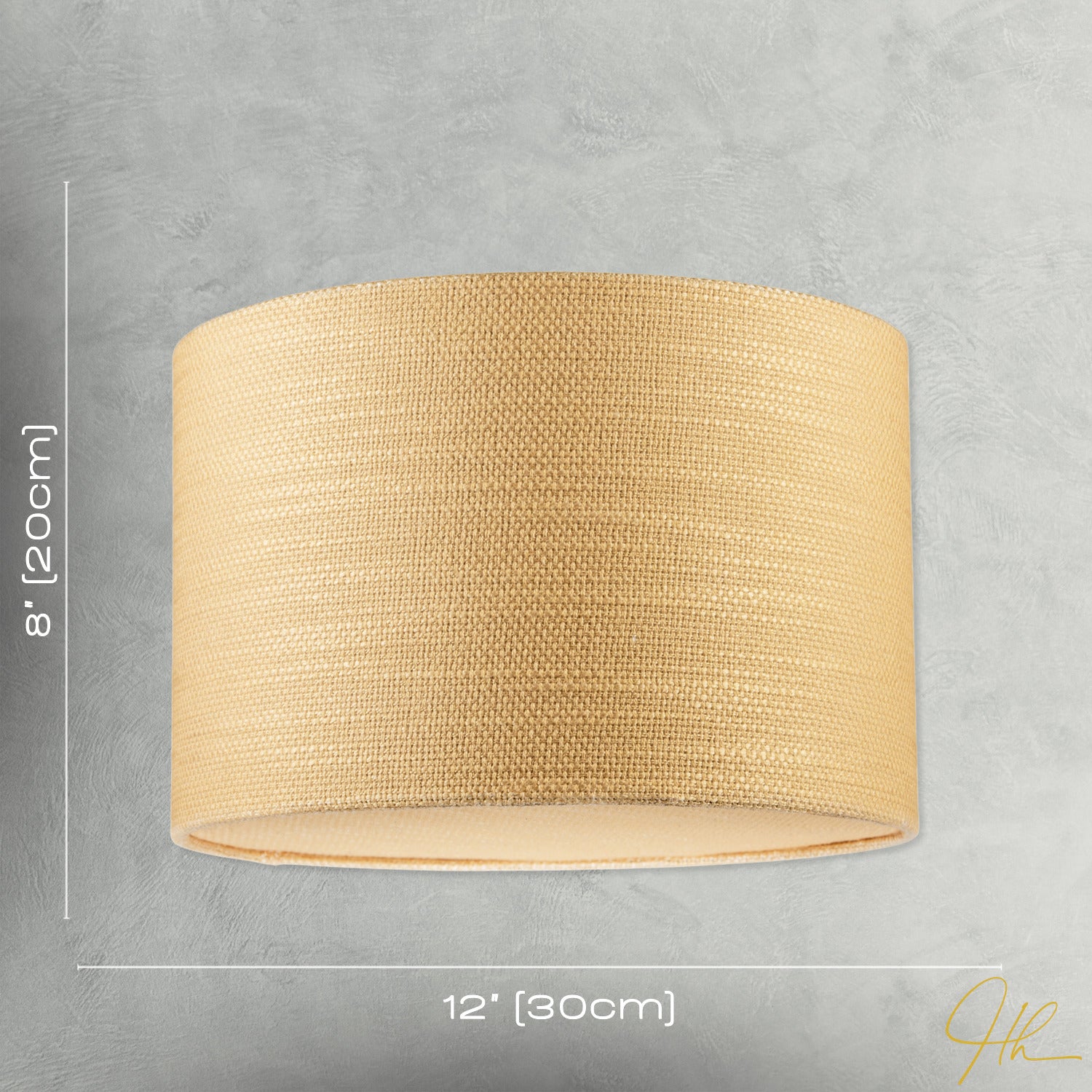 Sunlight Yellow Textured Linen Pendant Lighting Shade with Diffuser Image 7