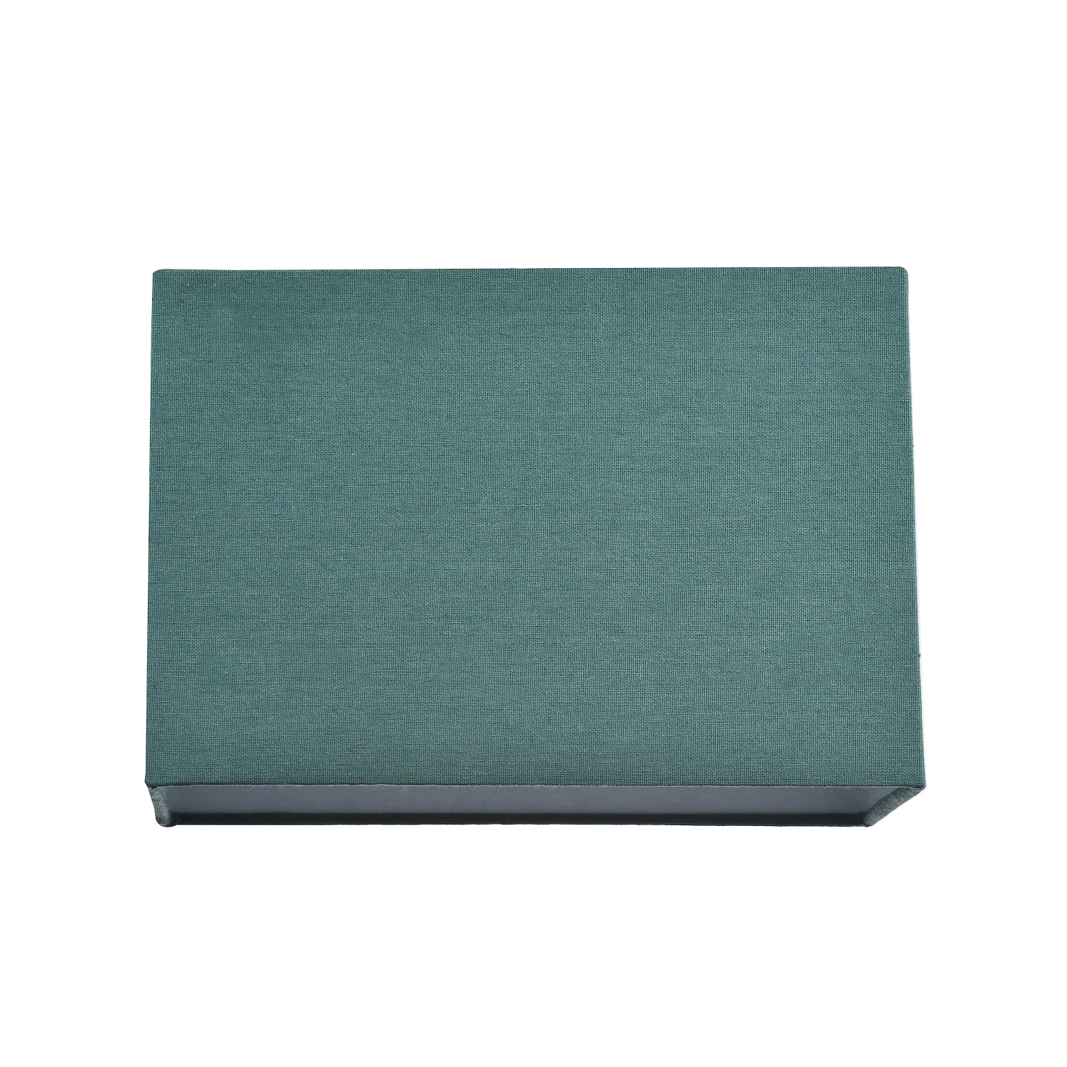 Contemporary and Stylish Forest Green Linen Fabric Rectangular Lamp Shade Image 1