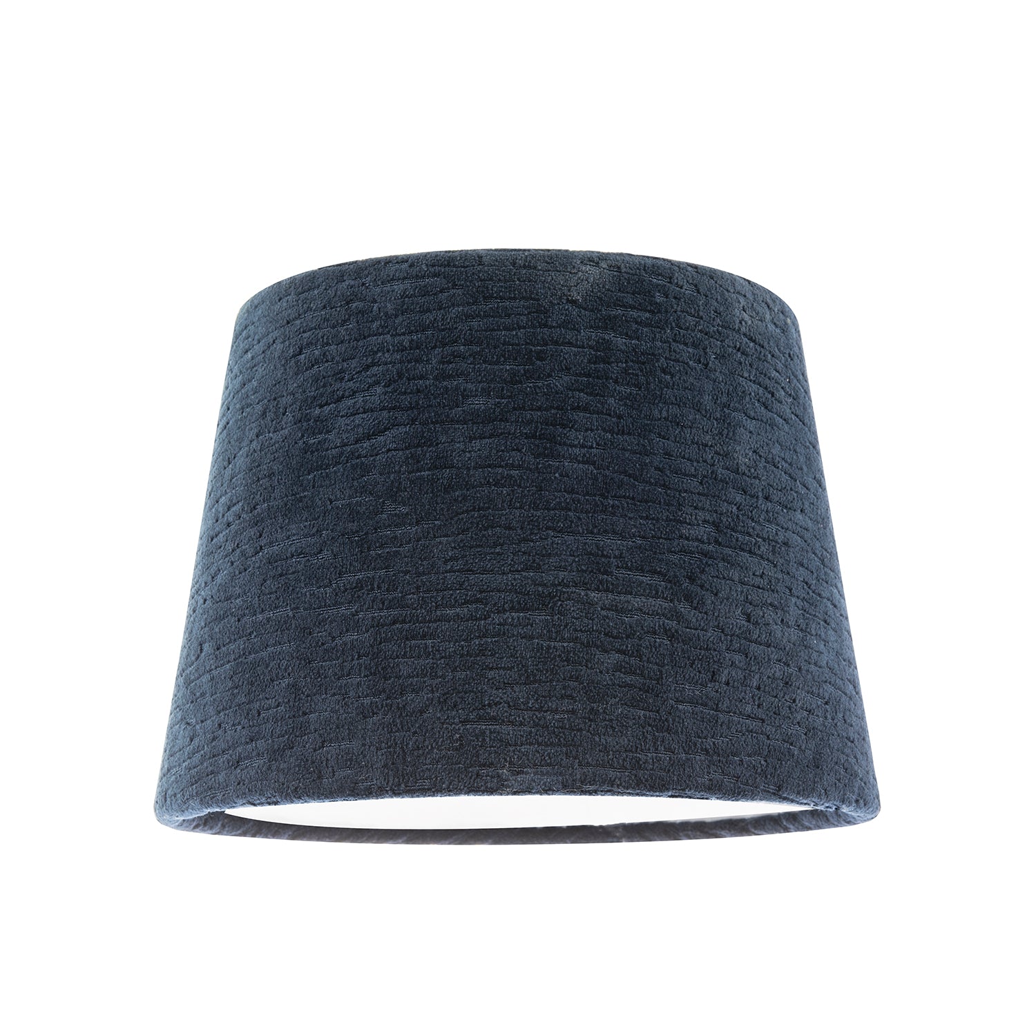 Thick Lined Textured Midnight Blue Velvet Lamp Shade with Satin Inner Image 1