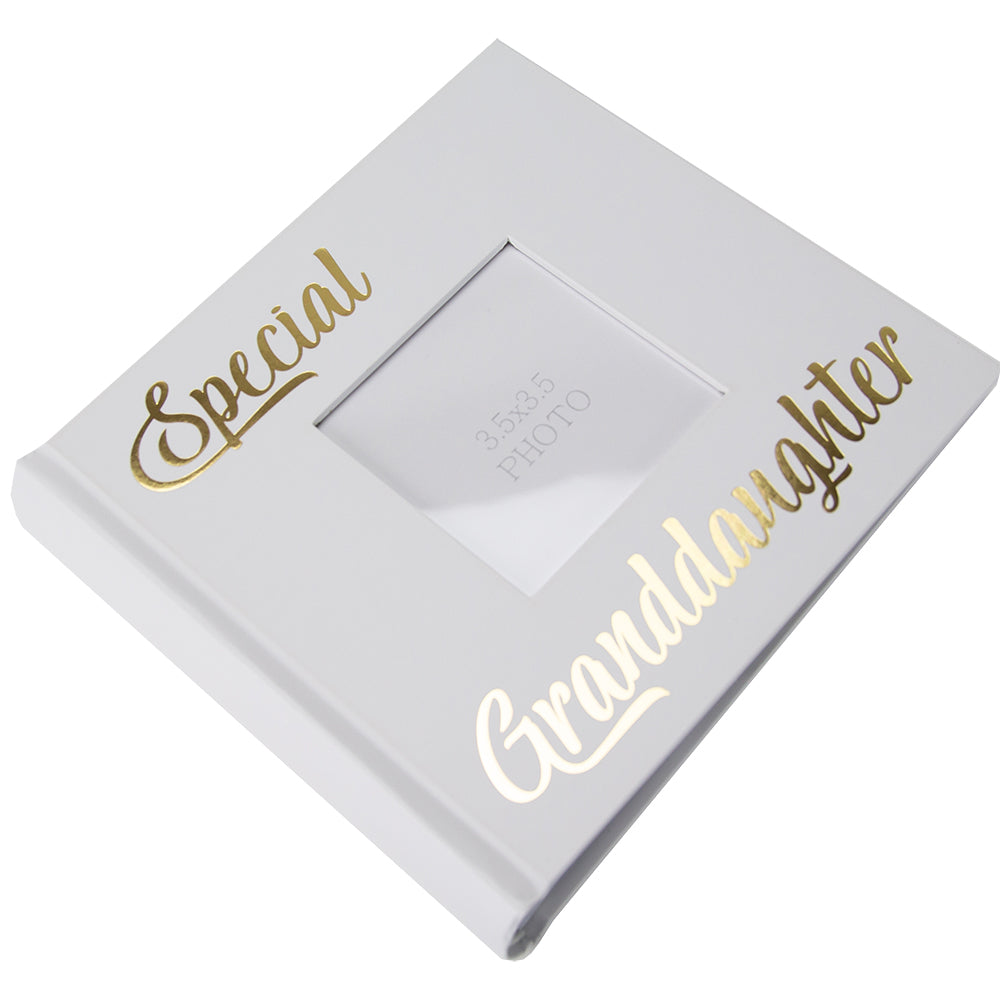 Modern Special Granddaughter Photo Album with Gold Text - Holds 80 4x6 Pictures Image 3