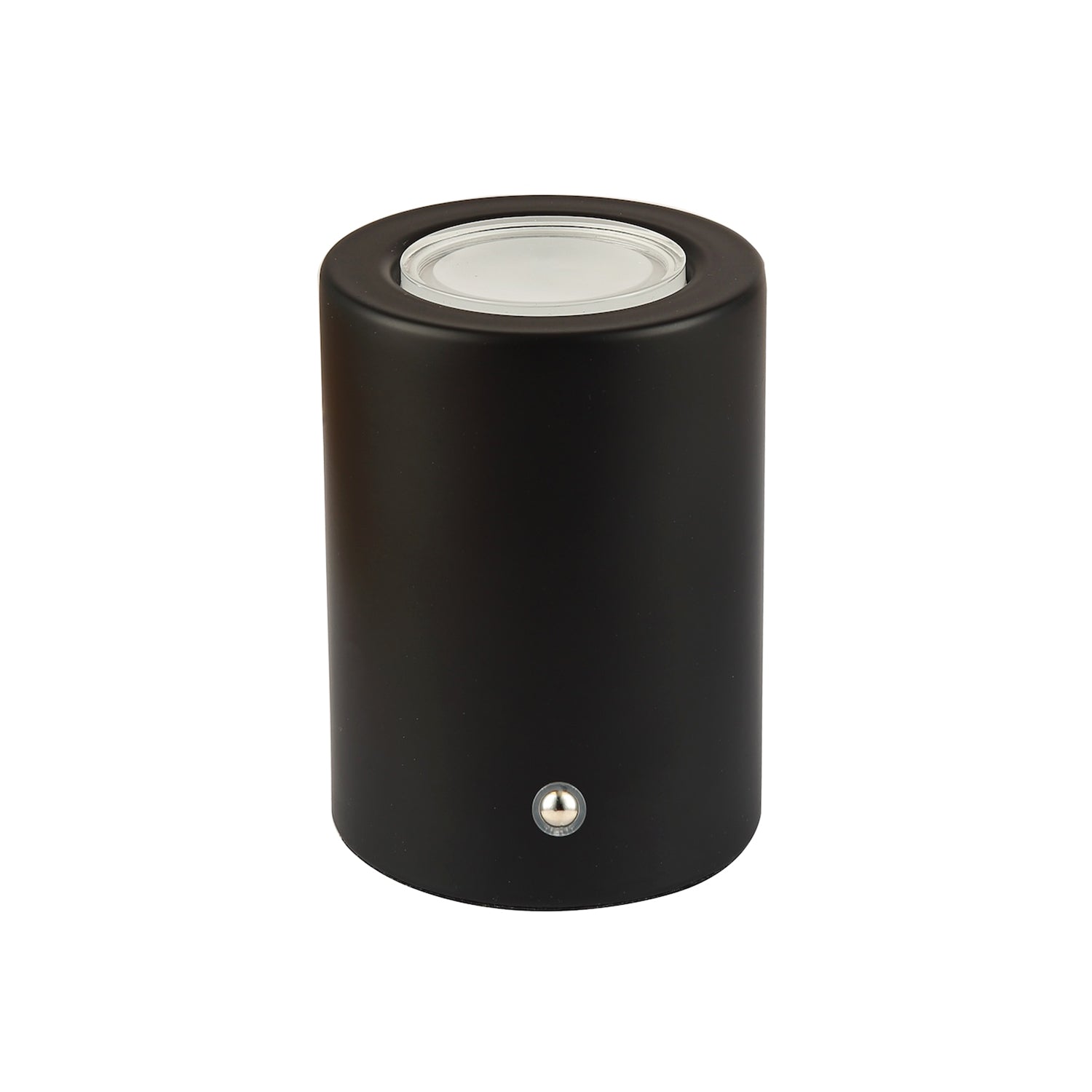 Modern Rechargeable Can-Style Table Lamp in Matte Black with Touch Dimmer Button Image 3