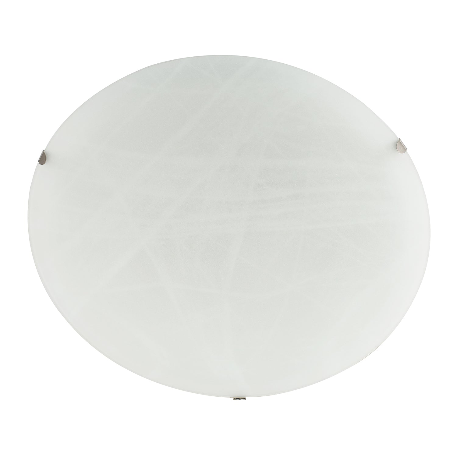 Traditional White Alabaster Circular Glass IP20 Flush 25cm Ceiling Light Fitting Image 3