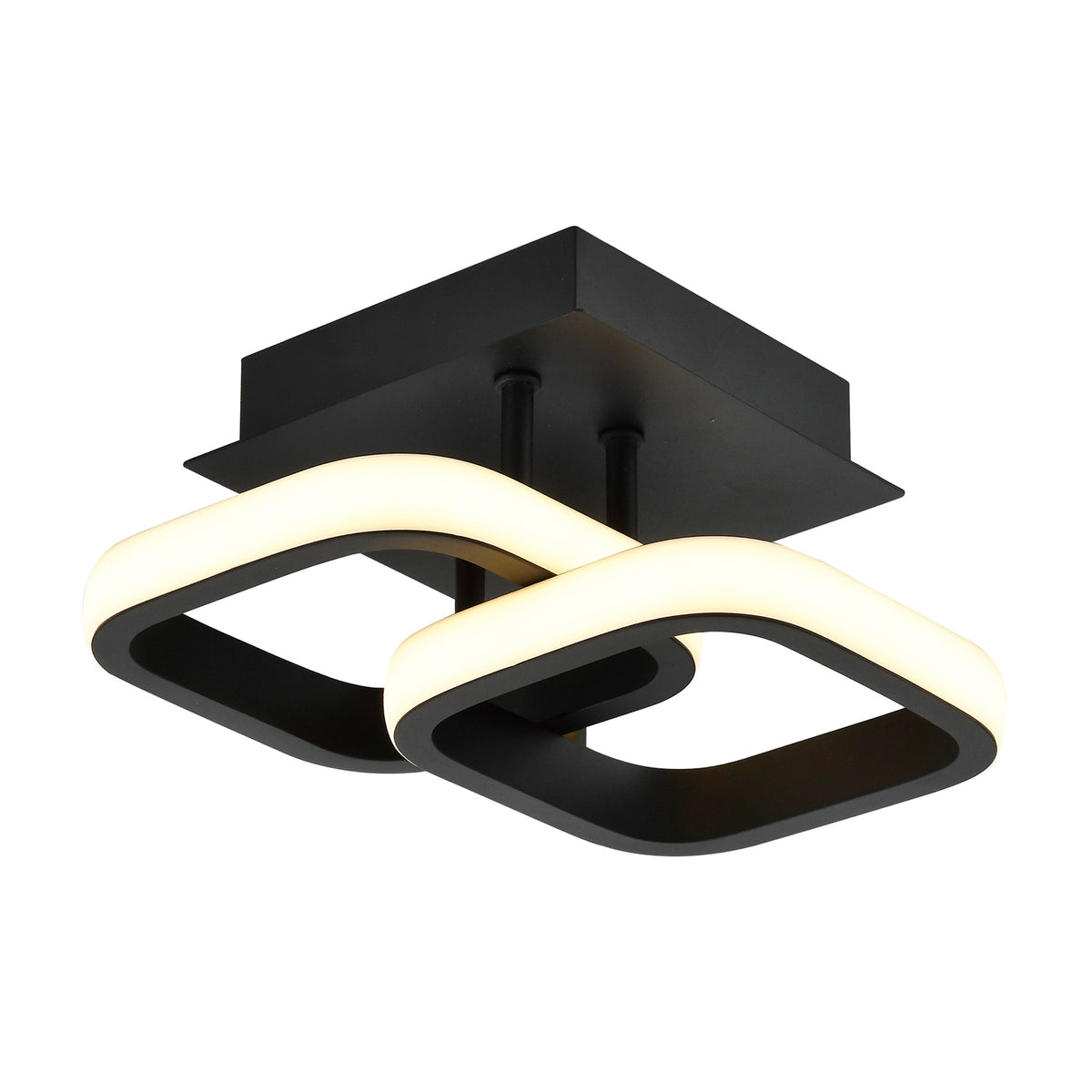 Contemporary Compact Double Head 19w LED Ceiling Light Fitting Matt