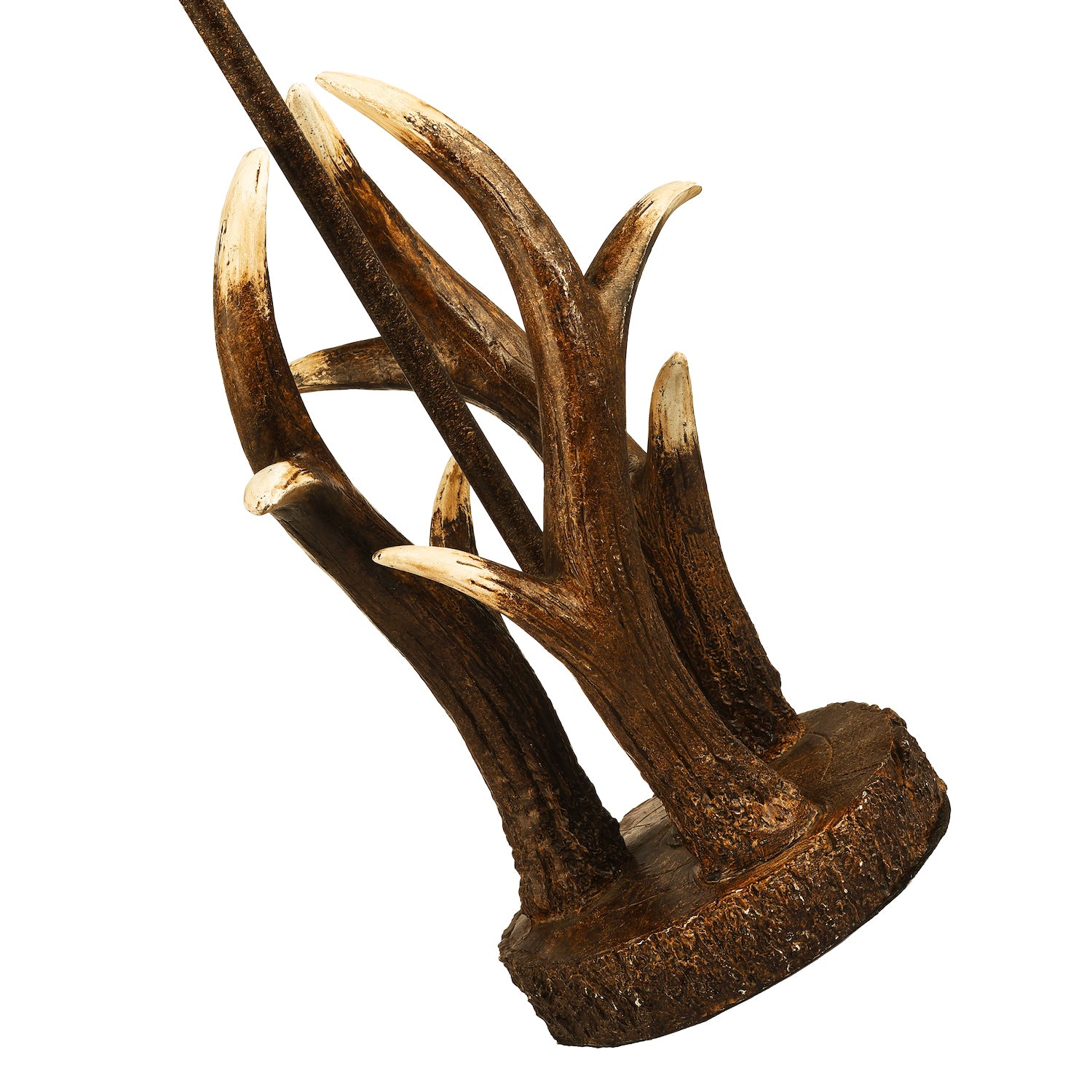 Traditionally Designed Antler Resin Table Lamp Base in a Rustic Bronze Finish Image 2