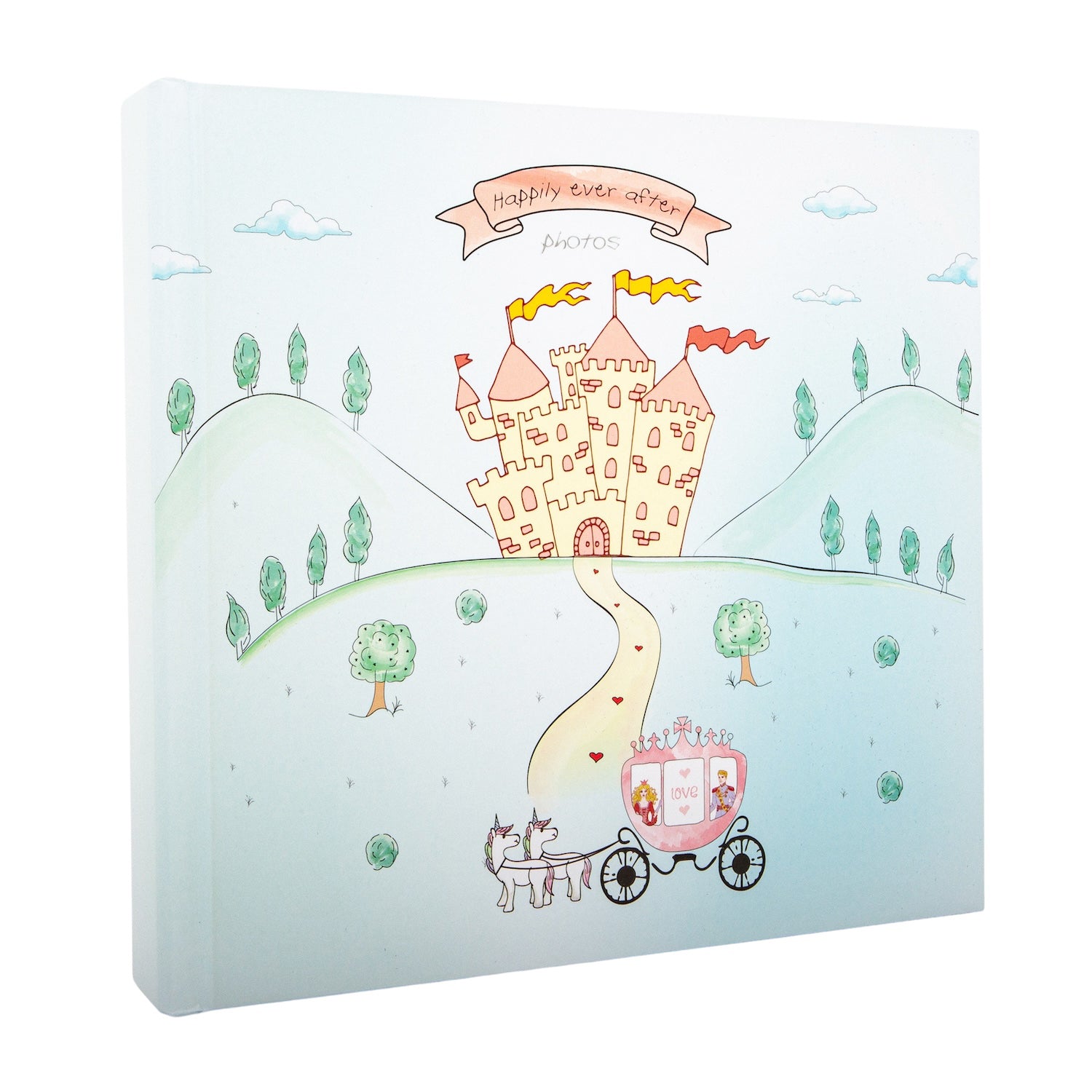 Modern Fairy Princess Themed Aqua Green Photo Album for Wedding or Child Image 1