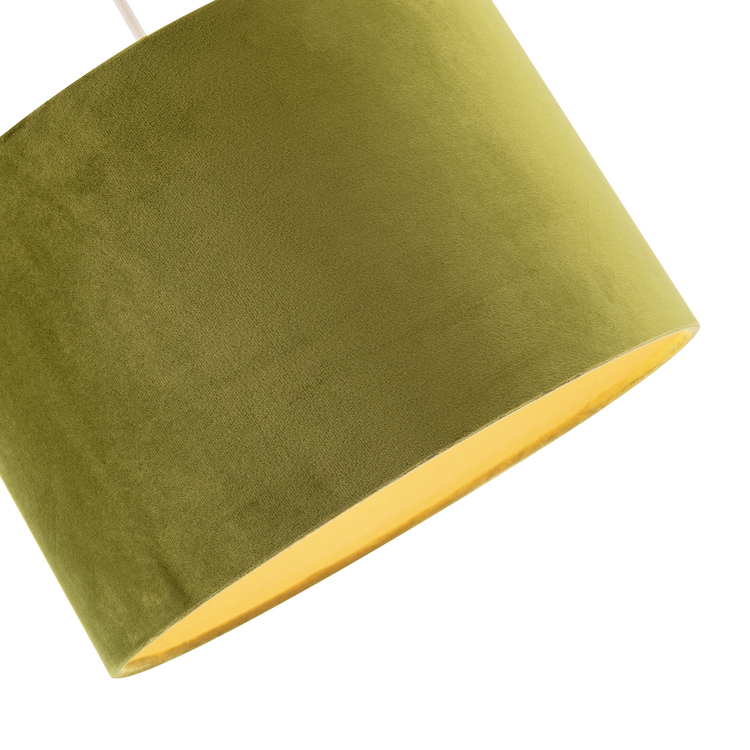 Soft Velvet Olive Green Fabric Round Lamp Shade for Table or Pendant Image 4
