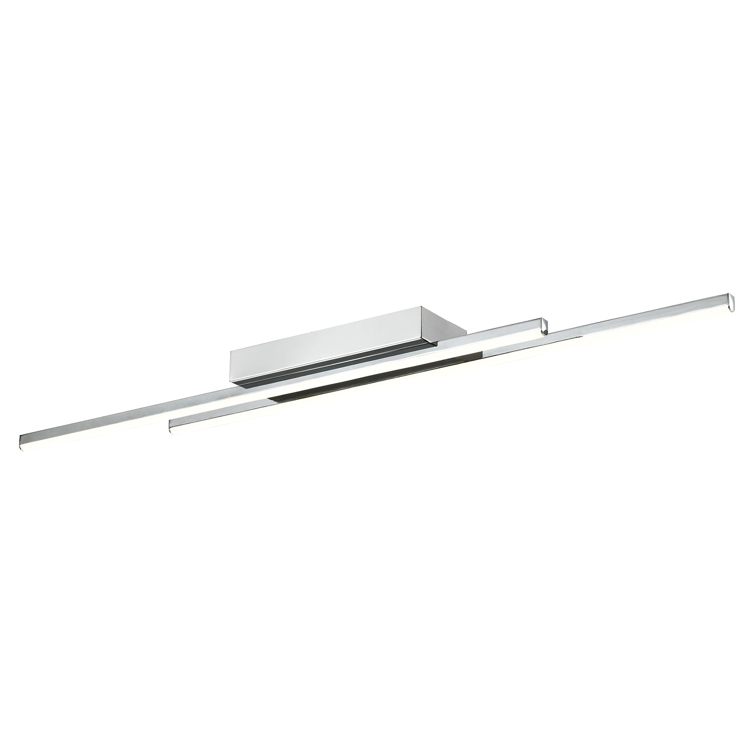 Modern LED Strip Ceiling Light Fitting in Polished Chrome Perfect for Kitchens Image 1