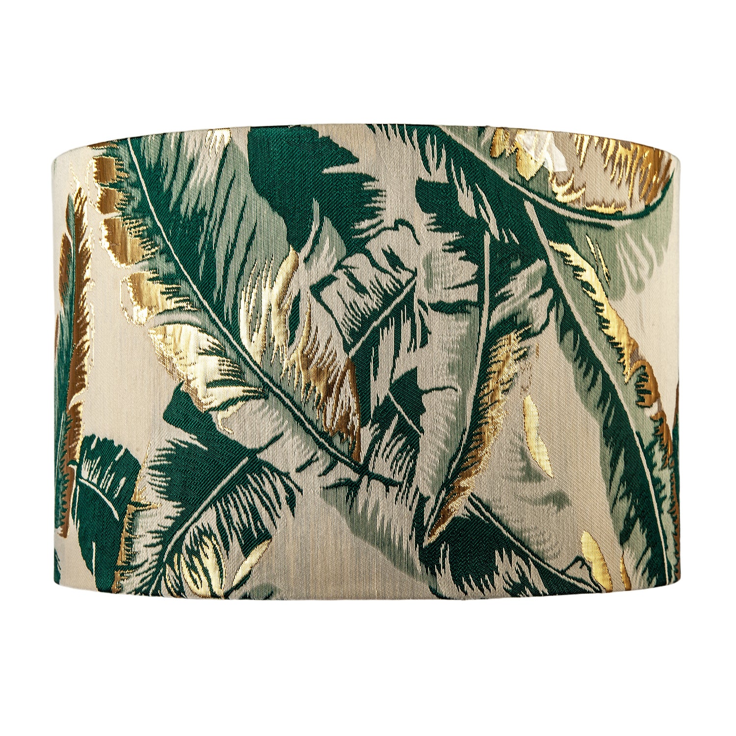 Botanical and Tropical Jacquard Fabric Shade with Green Banana Leaves Image 5