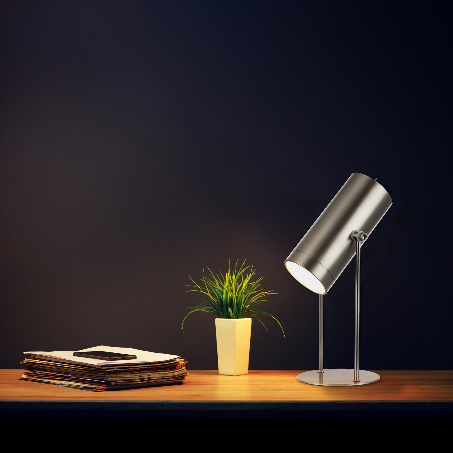 Modern Satin Nickel Adjustable Tiltable Rechargeable LED Table/Desk/Floor Lamp Image 7