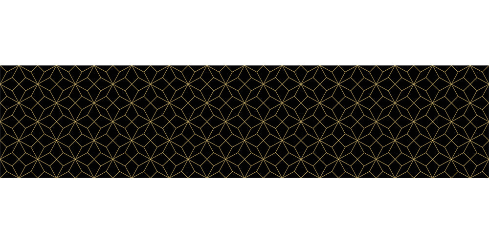 Modern and Vivid Black Satin Fabric Geometric 12" Lampshade with Gold Lines Image 8