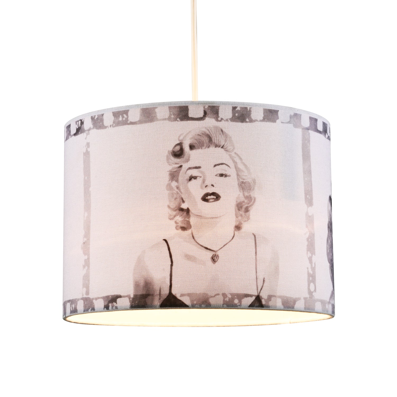 Marilyn Monroe Poses Themed Linen Lamp Shade with Unique Photo Reel Design Image 2