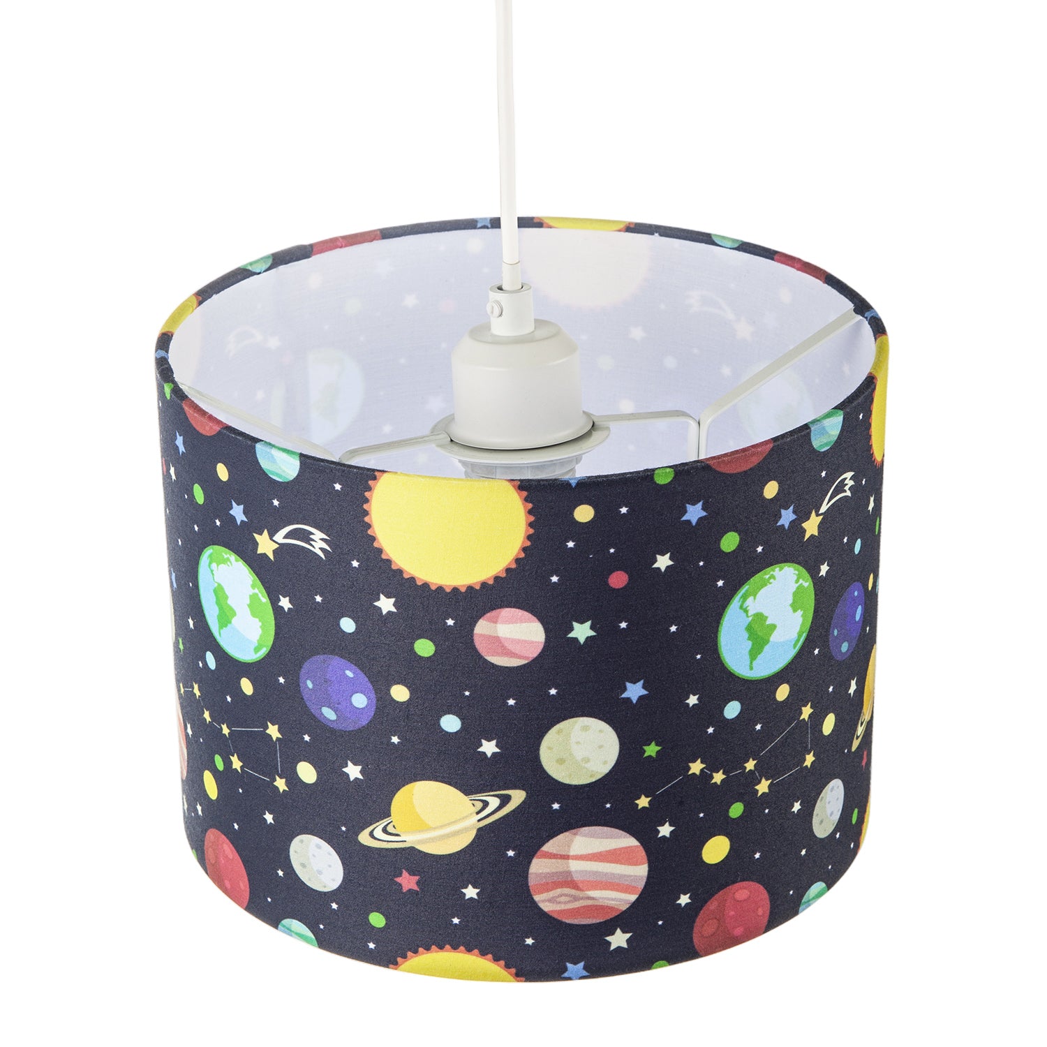 Outer Space Lamp Shade with Colourful Planets Stars and Constellations Image 3