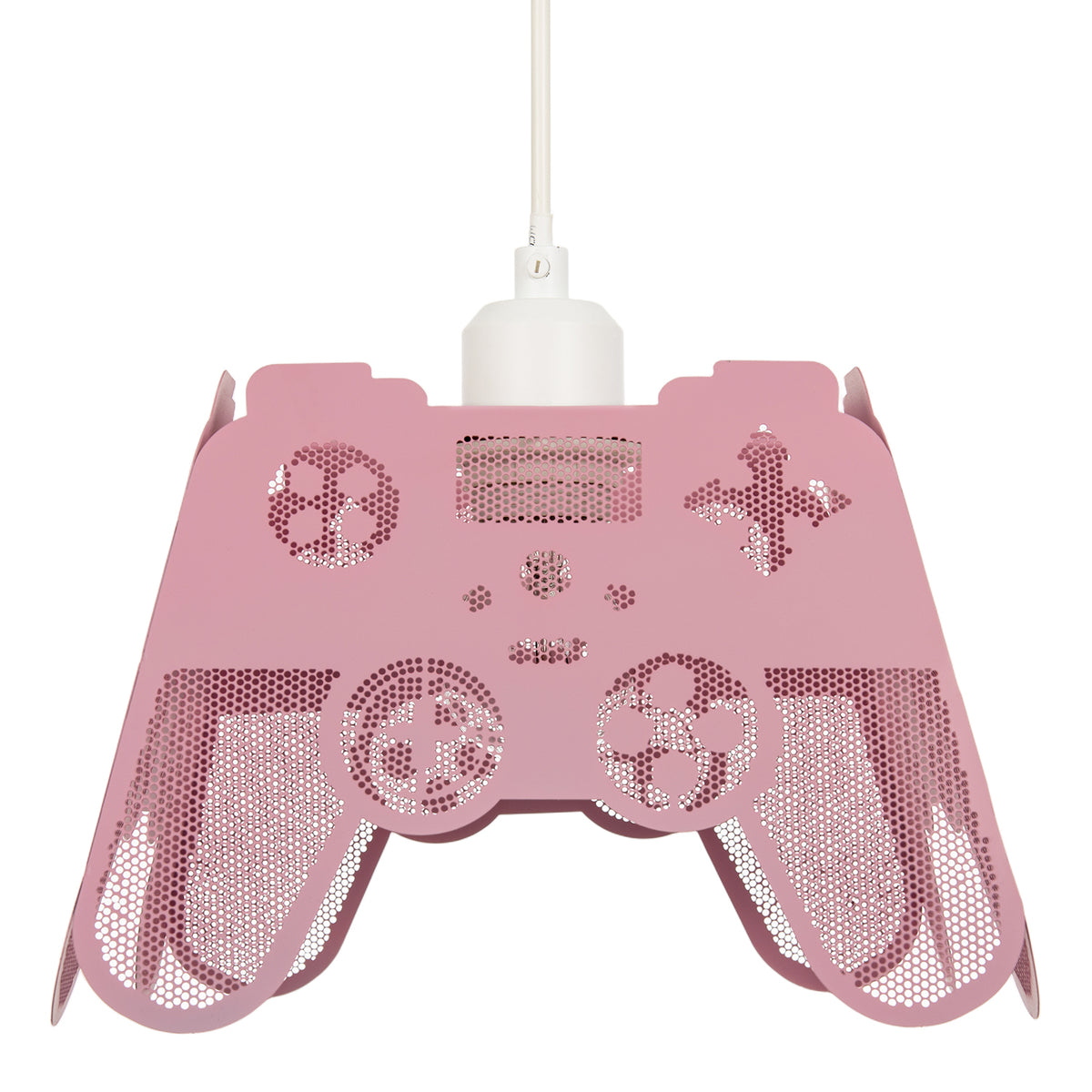 Modern Matte Pink Game Controller Pendant Shade with Laser Cut Holes Image 4