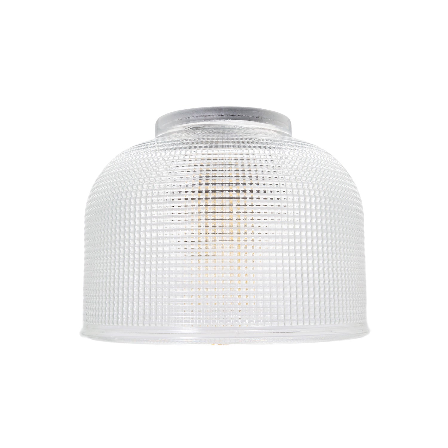Modern Domed Transparent Etched Glass Pendant Lighting Shade - 15cm Image 3
