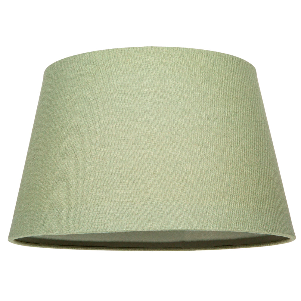 Traditional 30cm Olive Green Linen Fabric Drum Table/Pendant Shade 60w Maximum Image 5