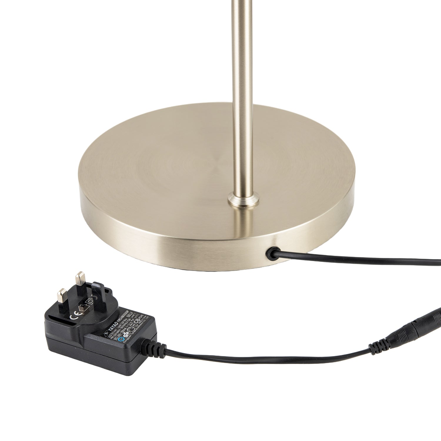 Modern Nickel Task Floor Lamp with LED Halo Ring and CCT Memory Dimmer Image 3