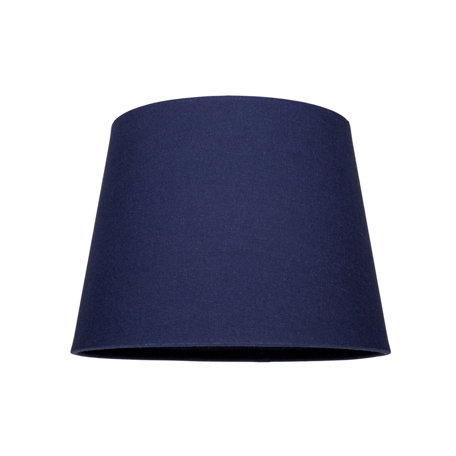 Traditional 6 Inch Navy Midnight Blue Linen Drum Clip-On Lamp Shade 40w Maximum Image 1