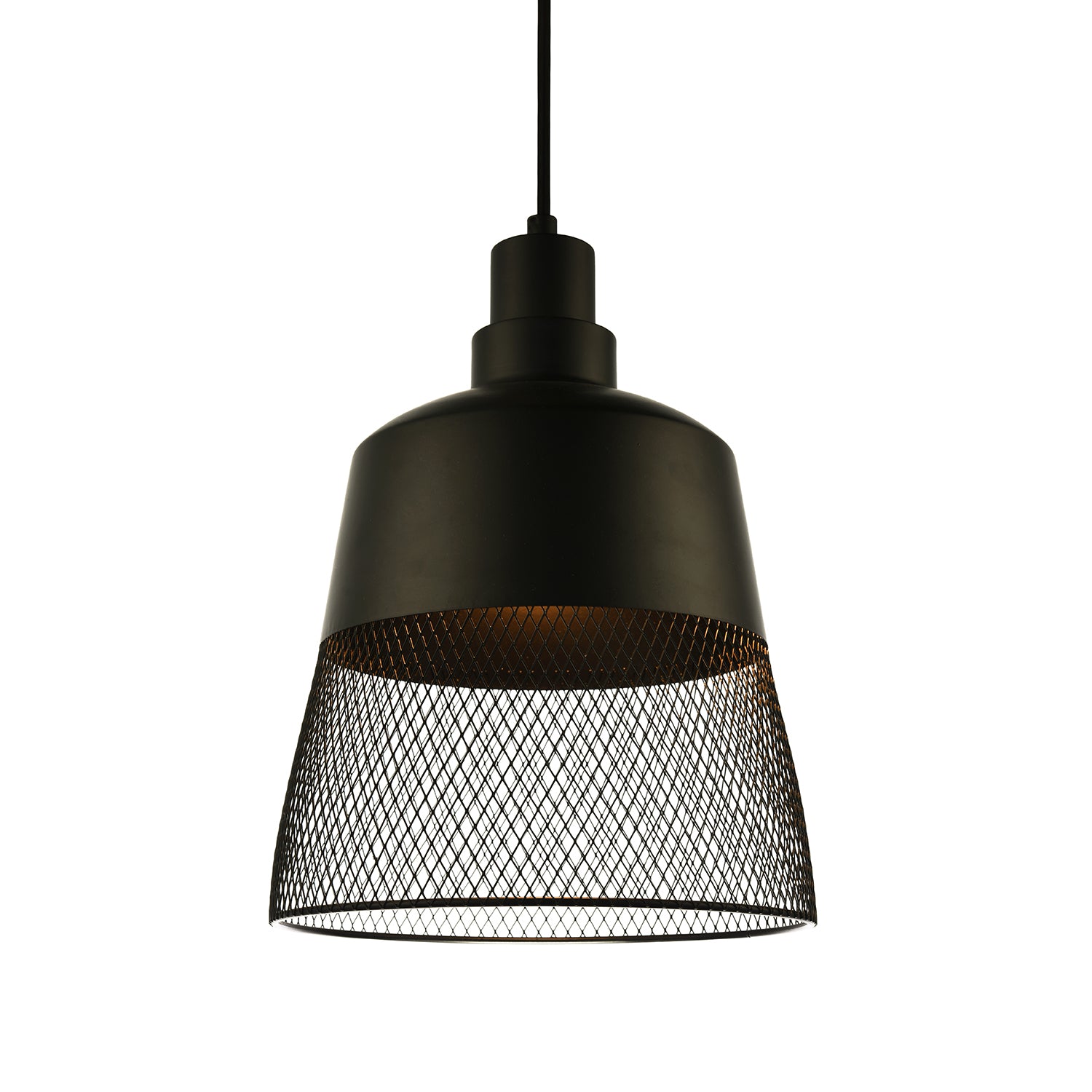 Industrial Vintage Pendant Light Shade with Wire Mesh Grill Design Image 2