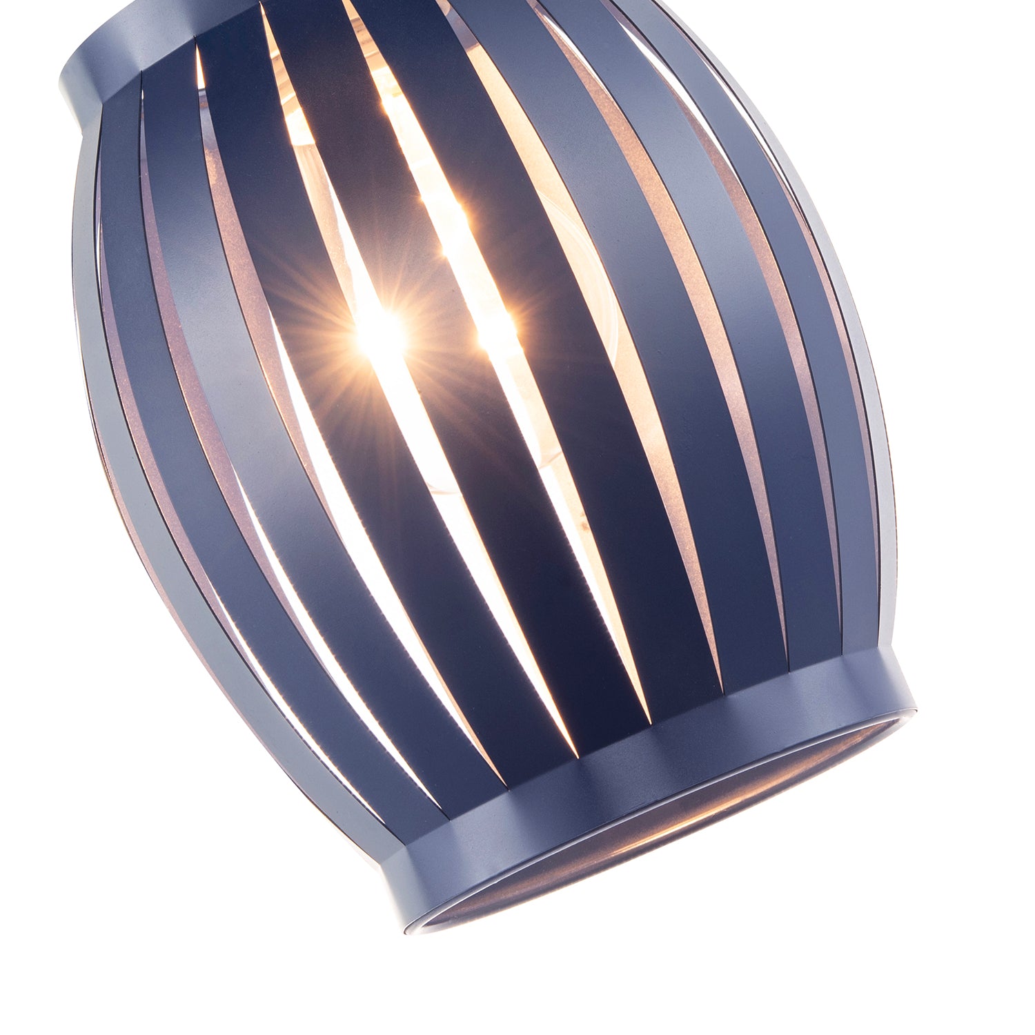 Unique Grill Style Pendant Lighting Shade in Dark Navy Midnight Blue Image 5