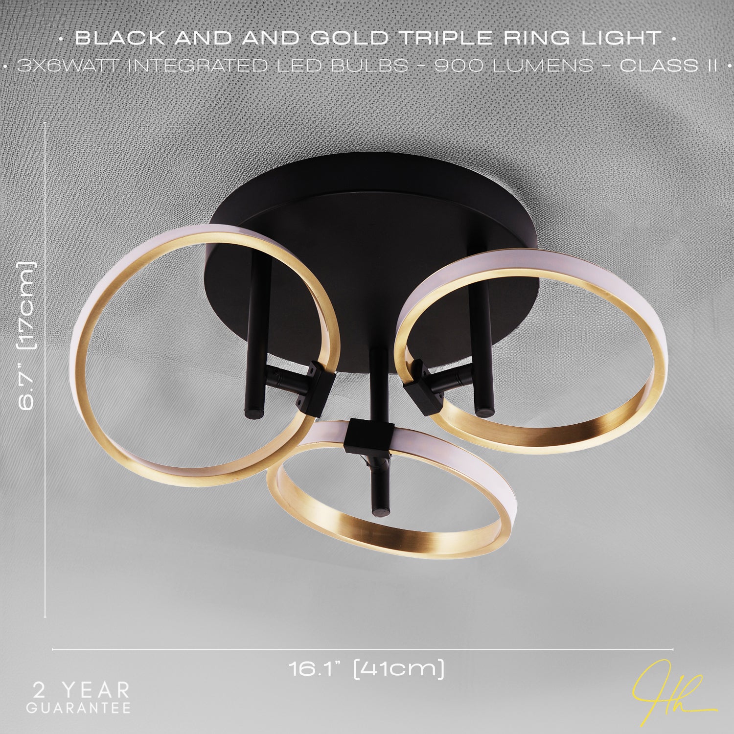 Modern Adjustable Gold Halo Rings LED Ceiling Light Fitting with Mat Black Base Image 7